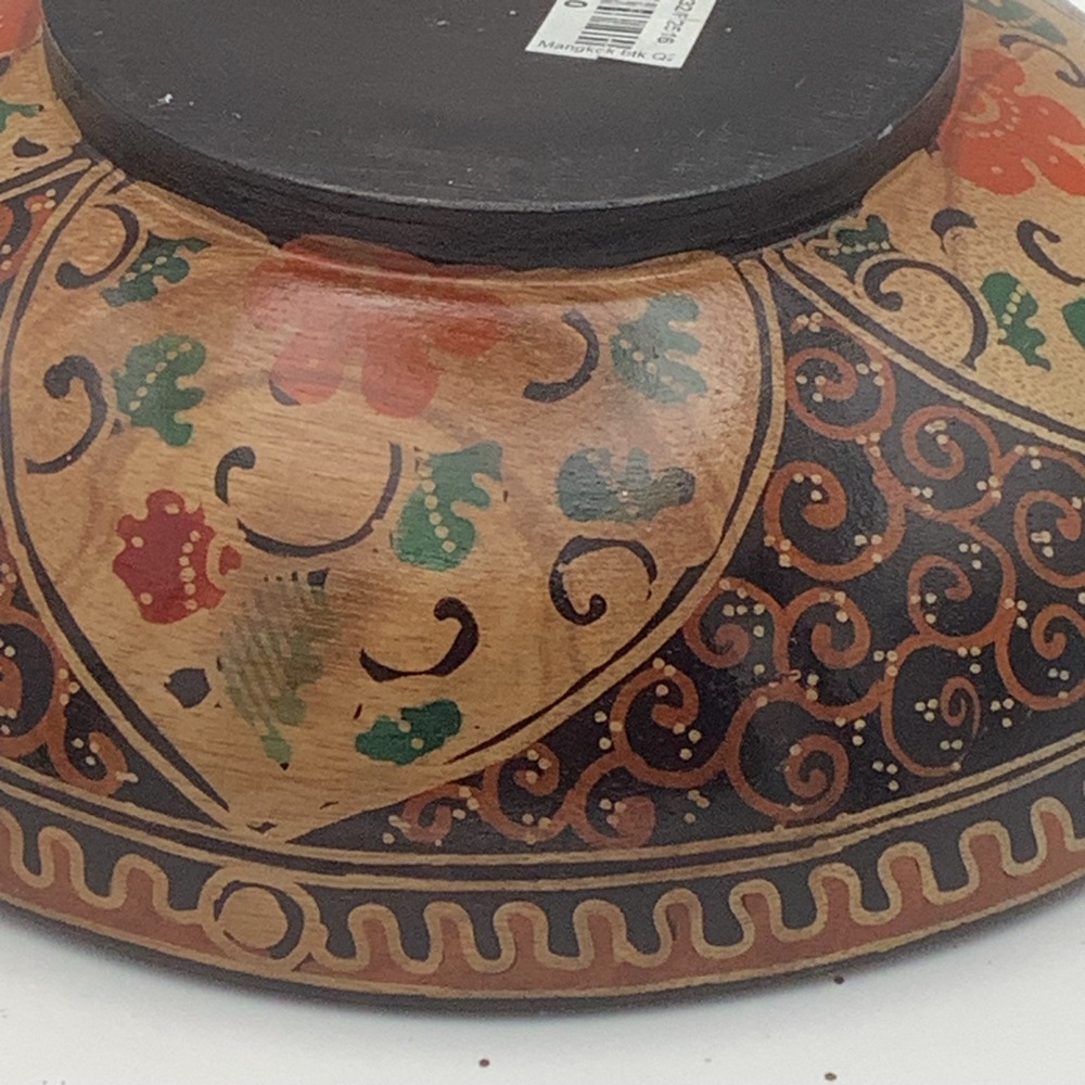 Handcrafted Batik Decorative Wood Bowl - Picture 11 of 16